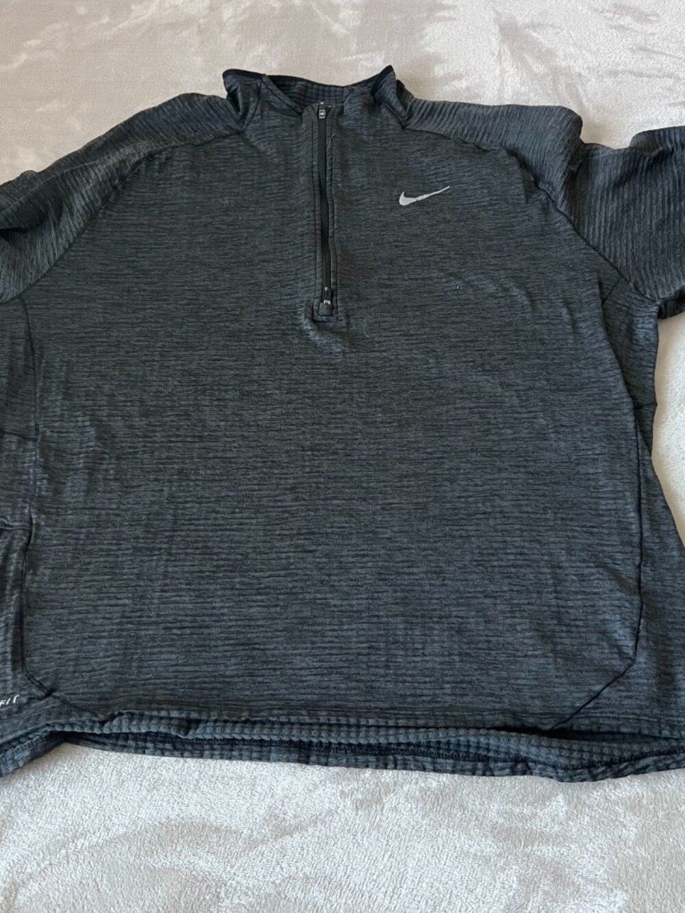 Nike Running Dri-FIT Quarter Zip Pullover Mens XXL Grey Heathered Activewear To